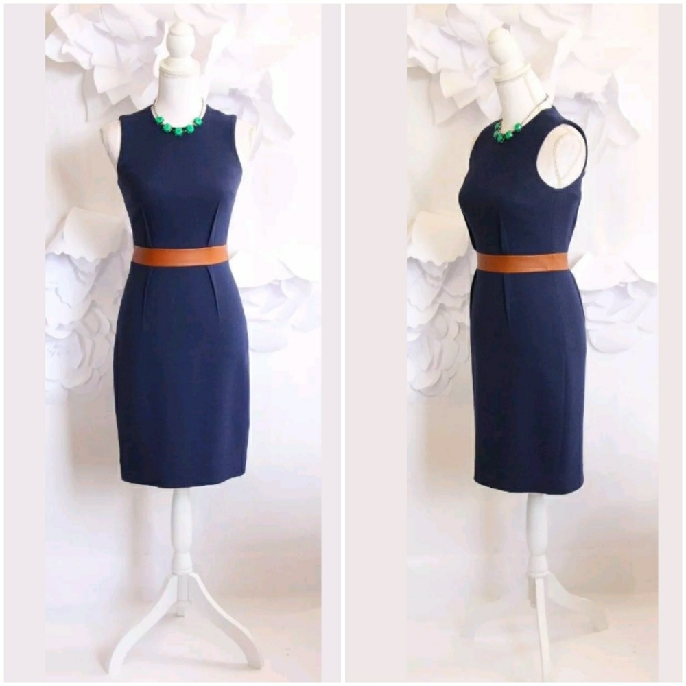 MICHAEL KORS COLLECTION Italy Sheath Dress 2 Blue